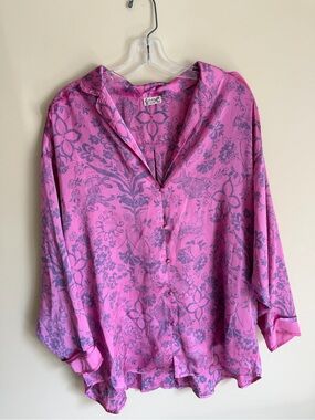 Free People Vintage-Inspired Pink Floral pajama set